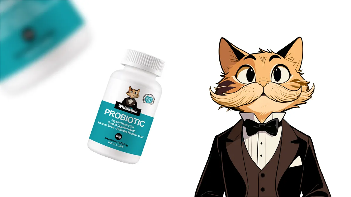 奥扬宠物品牌设计为Whiskopia宠物品牌设计的ip与产品的包装展示图。