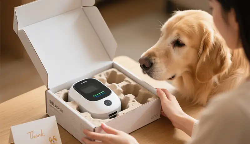 宠物包装设计案例：开箱智能投食器的惊喜瞬间，体现品牌对宠物与主人的双重关爱